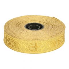 Gewebtes Band gold oder silber 22 mm - 16,40m