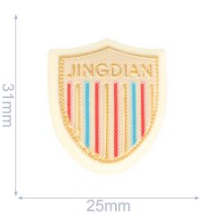 Label Jingdian 25x31mm weiß-gold - 5Stk