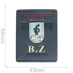 Label BZ Fashion 43x54mm blau - 5Stk