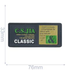 Label C.S.JIA Classic 76x33mm blau - 5Stk