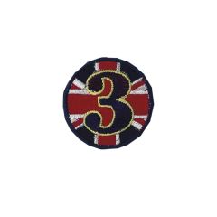 Applikation Button 3 Britische Flagge - 5Stk