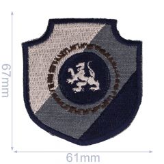Applikation Wappen Löwe in Jeans - 5Stk