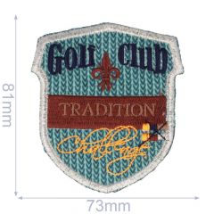 Applikation Wappen petrol golf club - 5 Stück