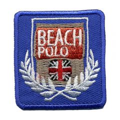 Applikation Beach Polo auf blauem Viereck - 5 Stück