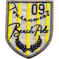 Applikation Beach polo 09 gelb-weiß gestreift - 5 Stück