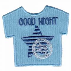 Applikation Shirt Good Night blau - 5Stk