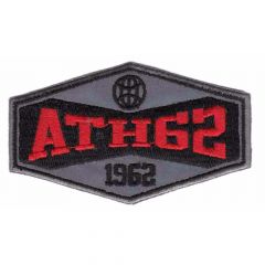 Applikation reflektierend Ath 62 rot mit grau - 5Stk