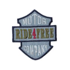 Applikation Ride 4 free rot/blau/jeans - 5 Stück