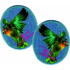 Applikationen Jeans Parrot Garden - 5 Sets