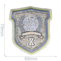 Applikation Wappen Kite Camp braun Jersey - 5Stk