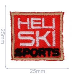 HKM Applikation heli ski sports viereck 25x25mm - 5Stk