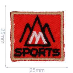 HKM Applikation Sports Viereck 25x25mm - 5Stk