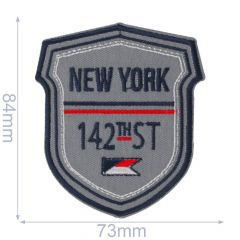 Applikation Schild NEW YORK 142TH ST - 5 Stück