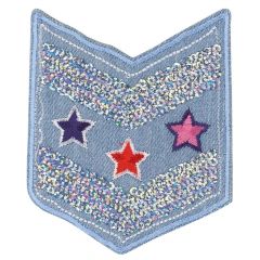 HKM Applikation Military Wappen Jeans mit Stern - 5Stk