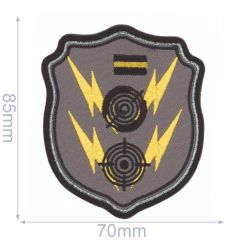 HKM Applikation Wappen Blitz 70x85mm - 5Stk