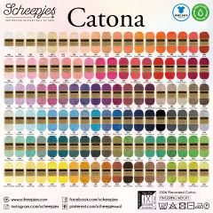 Scheepjes Catona Sortiment 5x50g - 113 Farben - 1Stk