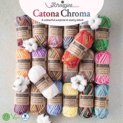Scheepjes Catona Chroma Sortiment 5x50g - 20 Farben - 1Stk