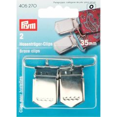 Prym Hosenträger-Clips 35mm silber - 5x2Stk