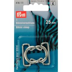 Prym Bikini-Gürtelverschluss Stahl 25mm silber - 5Stk