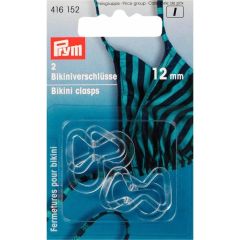 Prym Bikini-Gürtelverschluss Kunststoff 12mm trans. - 5x2Stk
