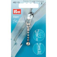 Prym Fashion-Zipper Kugelketting silber - 5Stk