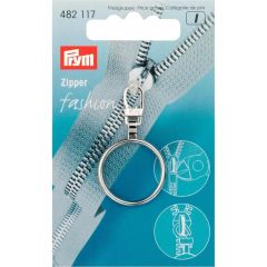 Prym Fashion-Zipper Ring silber - 5Stk