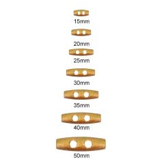 Knebelknopf Holz 15-50mm geflammt - 30-50Stk