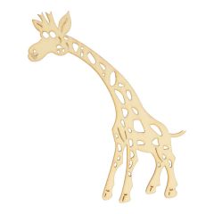 Holz Ornament Giraffe 16 cm - 5 Stück