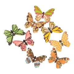 Knopf Schmetterling Sortiment Größe 40 - 25mm - 50Stk