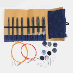 KnitPro Interchangeable needle set wood indigo - 1Stk